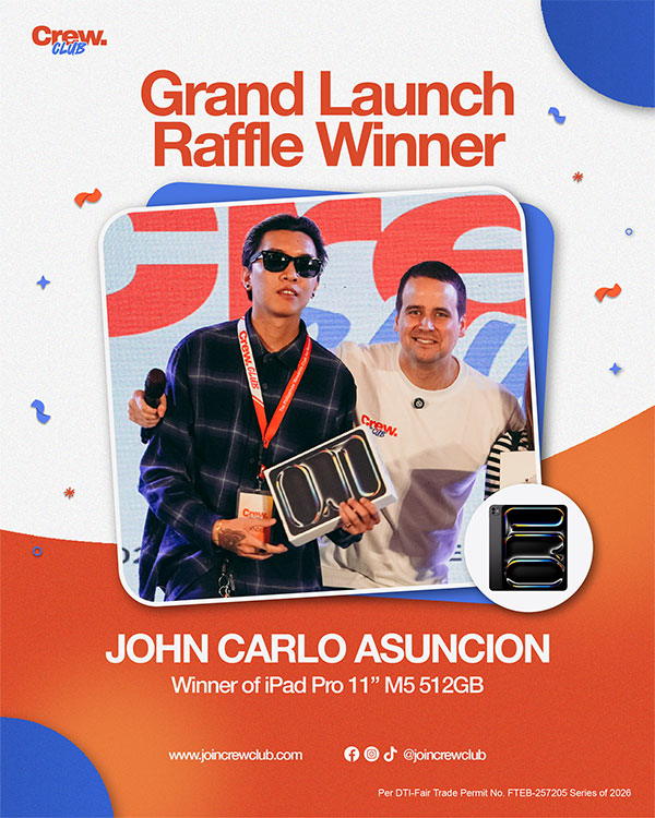 John Carlo Asuncion — winner of iPad Pro 11″ M5 512GB