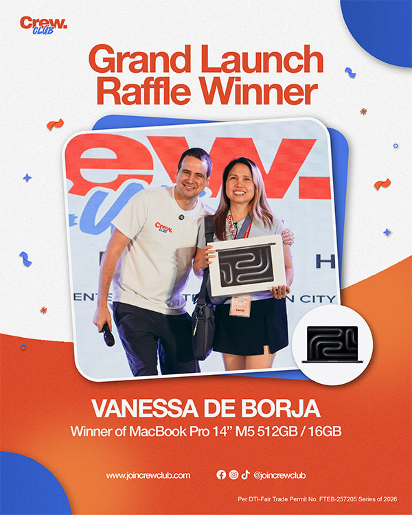 Vanessa De Borja — winner of MacBook Pro 14″ M5 512GB / 16GB