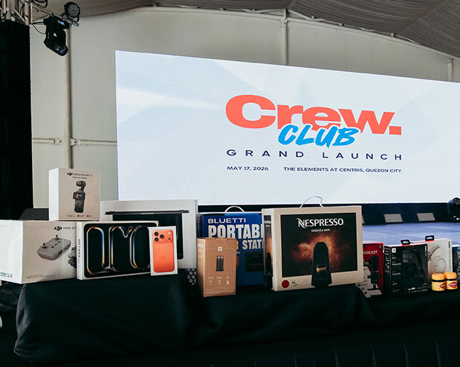 Crew Club Grand Launch prize table